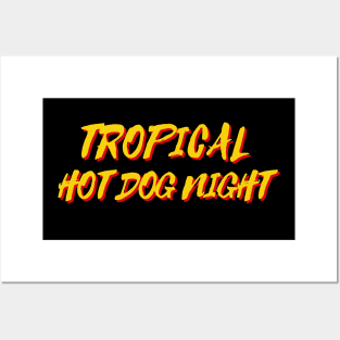 Tropical Hot Dog Night Logo 1 Posters and Art